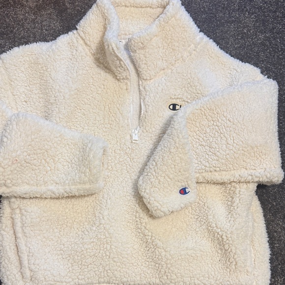 Champion Kids Off-White Sherpa Jacket - Picture 1 of 3